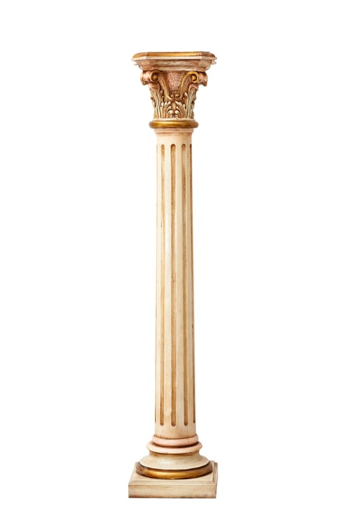 Preview: Baroque style column on white background.