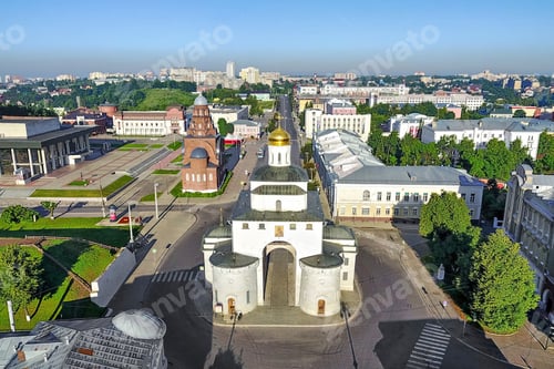 Preview: Aerial view on Golden Gate in Vladimir, Russia