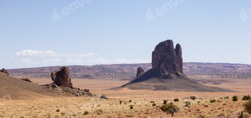 Preview: Desert Rocky Mountain American Landscape.