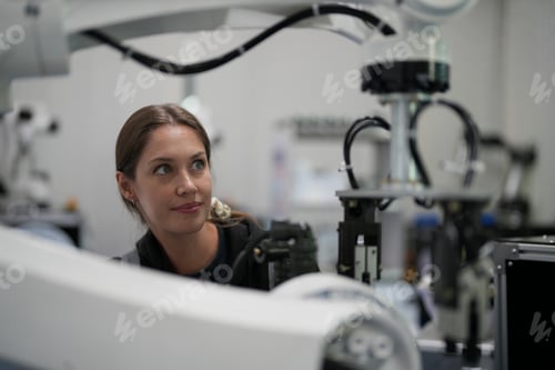 Preview: Engineering technology and smart factory concept with AI automation system by using robots automated