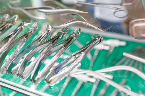 Preview: Medicine equipment, dental tools closeup