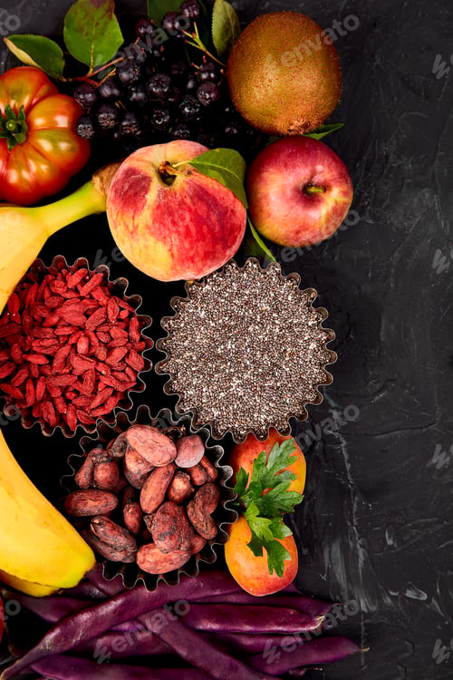 Vista previa: Healthy colorful food selection