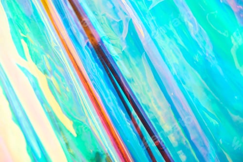 Preview: Real Hologram Background of wrinkled abstract foil texture with multiple colors