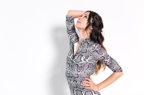Preview: Latina dance, strip dance, contemporary and bachata lady concept - Woman dancing improvisation and