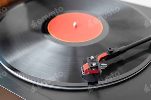 Preview: Record player playing a vinyl record