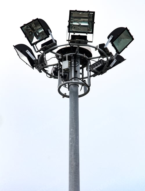 Preview: Round street pole with lights