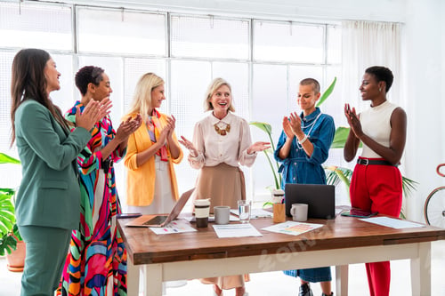 Preview: Group of businesswomen meeting in the office