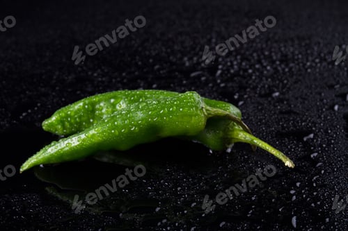 Preview: Couple of chili peppers in focus.