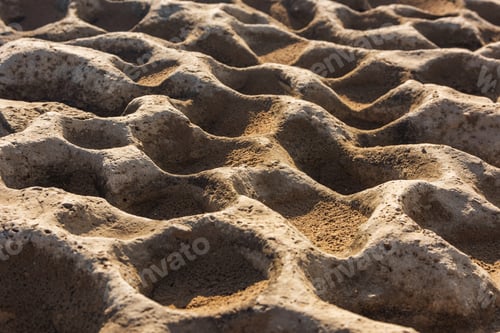 Preview: Surface of the rock with round holes
