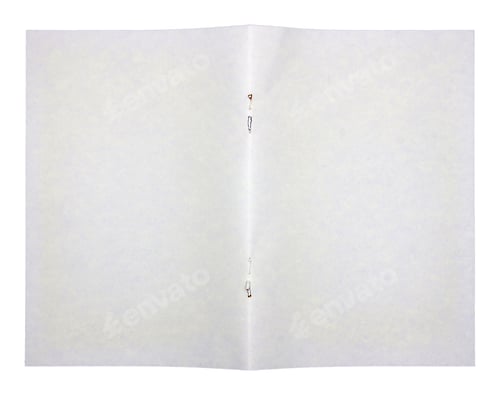 Preview: White note paper isolated on white background