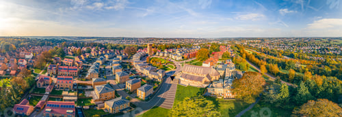 Preview: Aerial drone view of the Cane Hill area in Coulsdon, UK