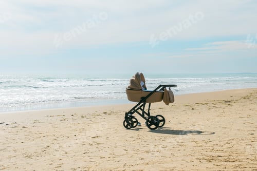 Preview: Baby stroller by the sea
