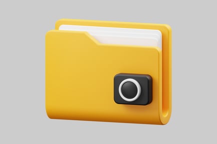 Preview: Yellow folder with security button