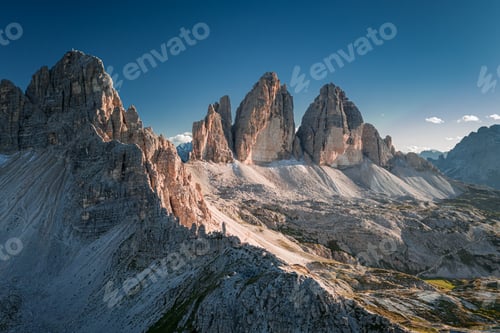 Preview: Stunning aerial view of Tre Cime di Lavaredo, Dolomites