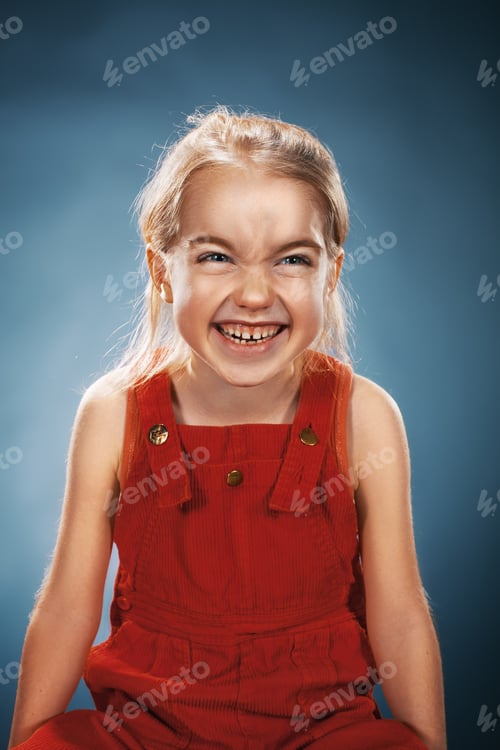 Preview: Beautiful Portrait Of A Happy Little Girl Smiling