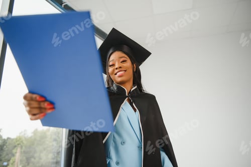 Preview: portrait of Beautiful African-American graduate