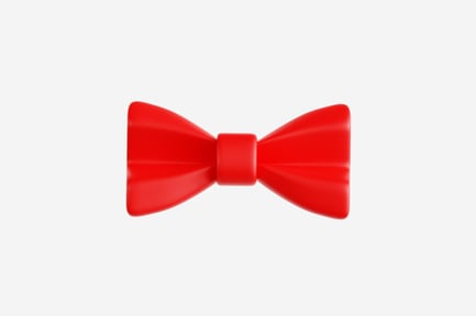 Preview: Red 3D Bow Tie Party Accessory