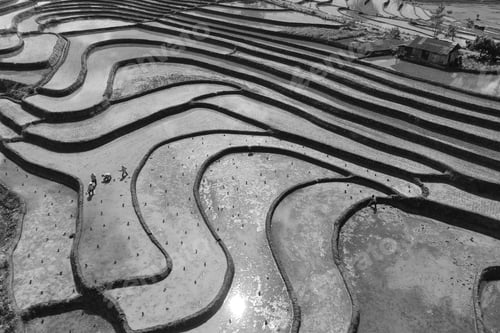 Preview: Aerial view of Asia in Indonesia's most popular region with beautiful curves