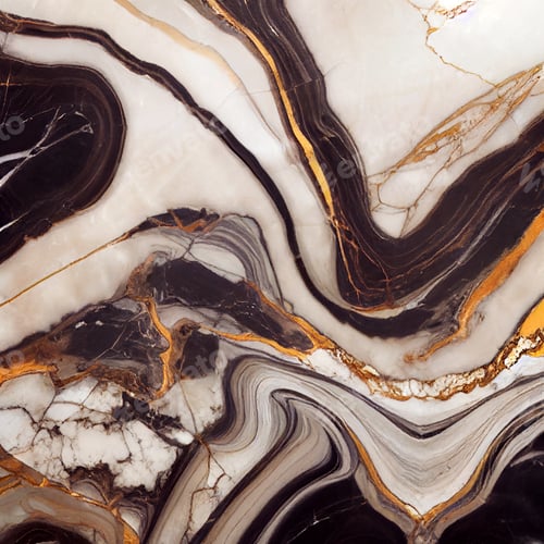 Preview: Background of the marble pattern with golden lines - Digital Generate Image