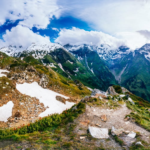 Preview: andscape almost snow-capped mountain