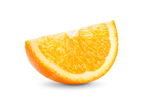 Preview: Sliced Orange on white background