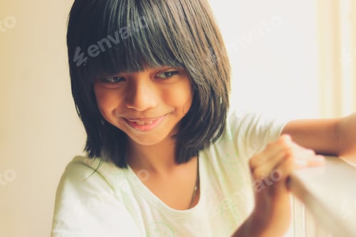 Preview: Portrait of a happy girl child