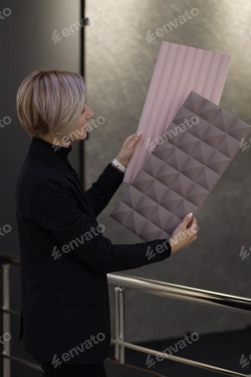 Preview: A girl with a short haircut in a black suit