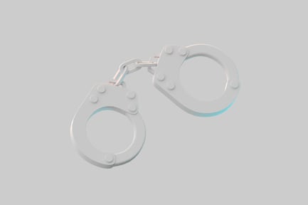 Preview: Metal handcuffs with chain