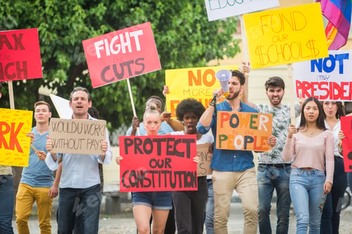 Preview: Activists demonstrating against social issues