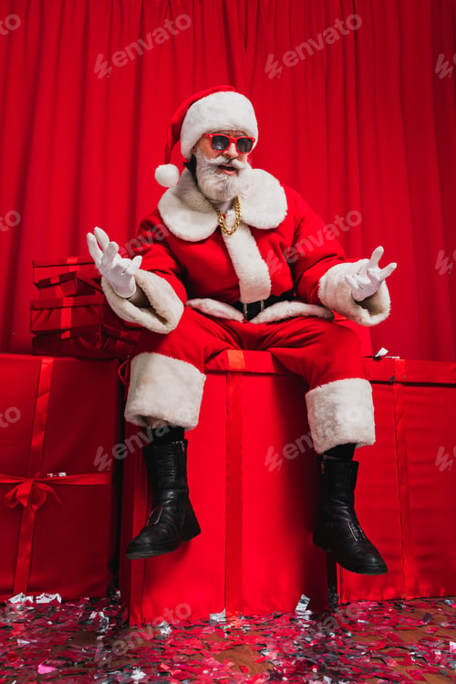 Preview: Santa Claus portrait, Christmas and newyear festive days concepts
