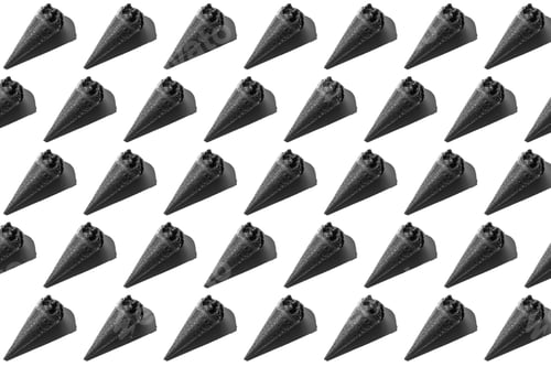 Preview: elevated view of collection of chocolate black ice cream on white