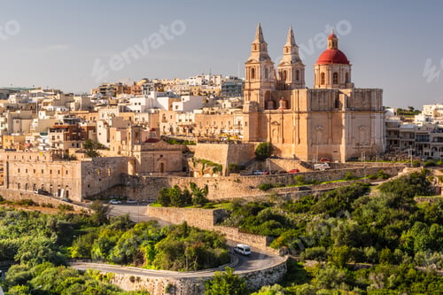 Preview: The church of our Lady in Mellieha, Malta at sunny day