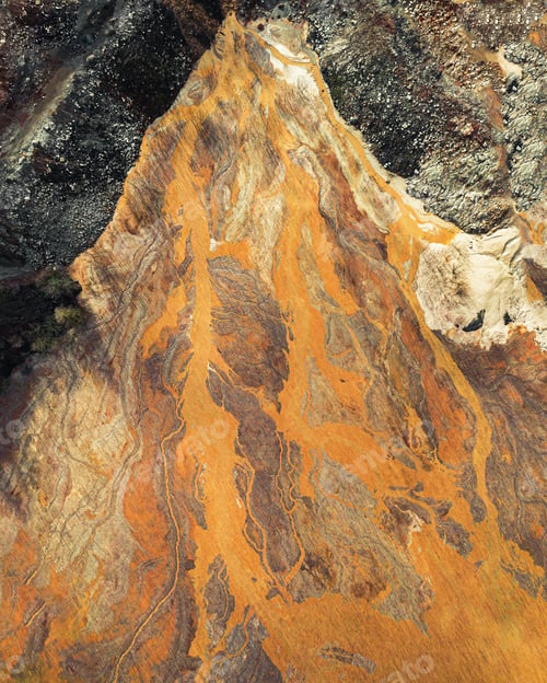 Vista previa: Aerial shot of a sand quarry site