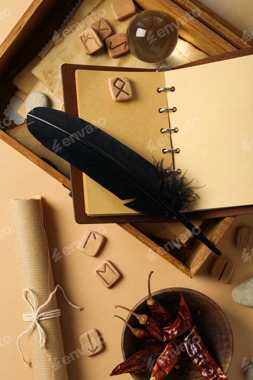 Preview: Magic, occult, esoteric, divination and wicca concept, top view