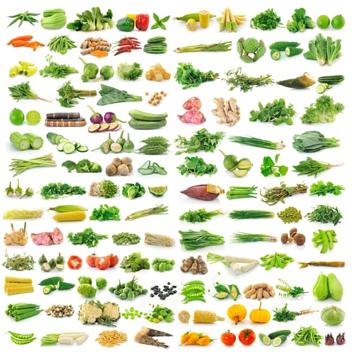 Preview: vegetable isolated on a white background
