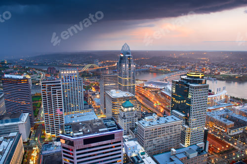 Cincinnati, Ohio, USA Skyline