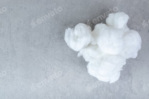 Preview: Medical soft cotton wool on a gray background
