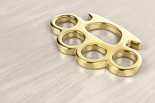 Preview: Golden brass knuckles