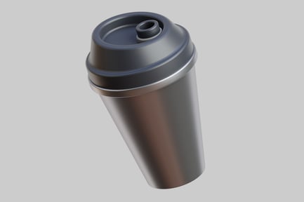 Preview: Matte black travel coffee cup