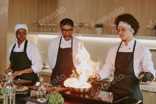 Preview: Sous Chef Cooking Flambe Steak