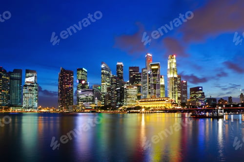 Preview: Singapore city at night