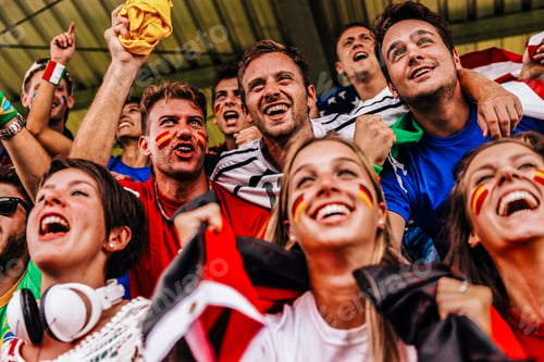 Preview: Supporters from Multiple Countries at Stadium All Together