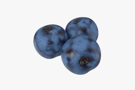 Preview: Triangular arrangement of three blueberries