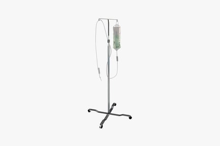 Preview: Mobile intravenous drip stand with attached device