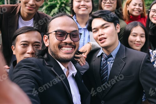 Preview: POV of Business People Taking Selfie