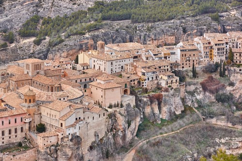 Preview: Traditional antique buildings in Cuenca world heritage old town. Spain