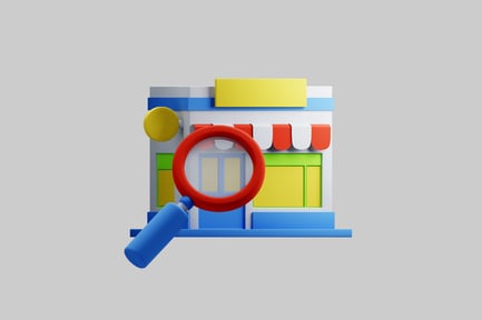 Preview: Storefront with magnifying glass