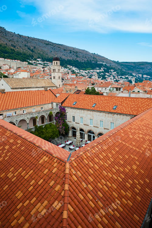 Preview: Convent of St Claire, seen from Dubrovnik City Walls, Dubrovnik Old Town, Croatia