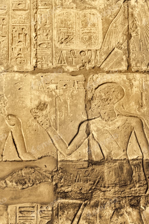 Preview: Ancient wall with egyptian hieroglyphs in the Karnak Temple, Luxor