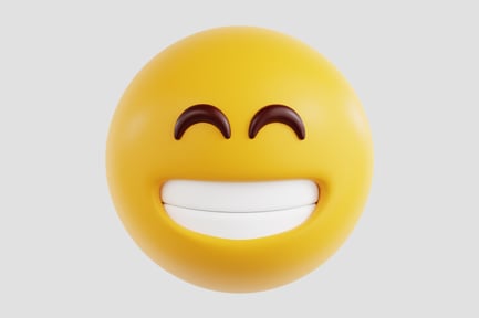 Preview: 3D Grinning Face With Smiling Eyes Emoji